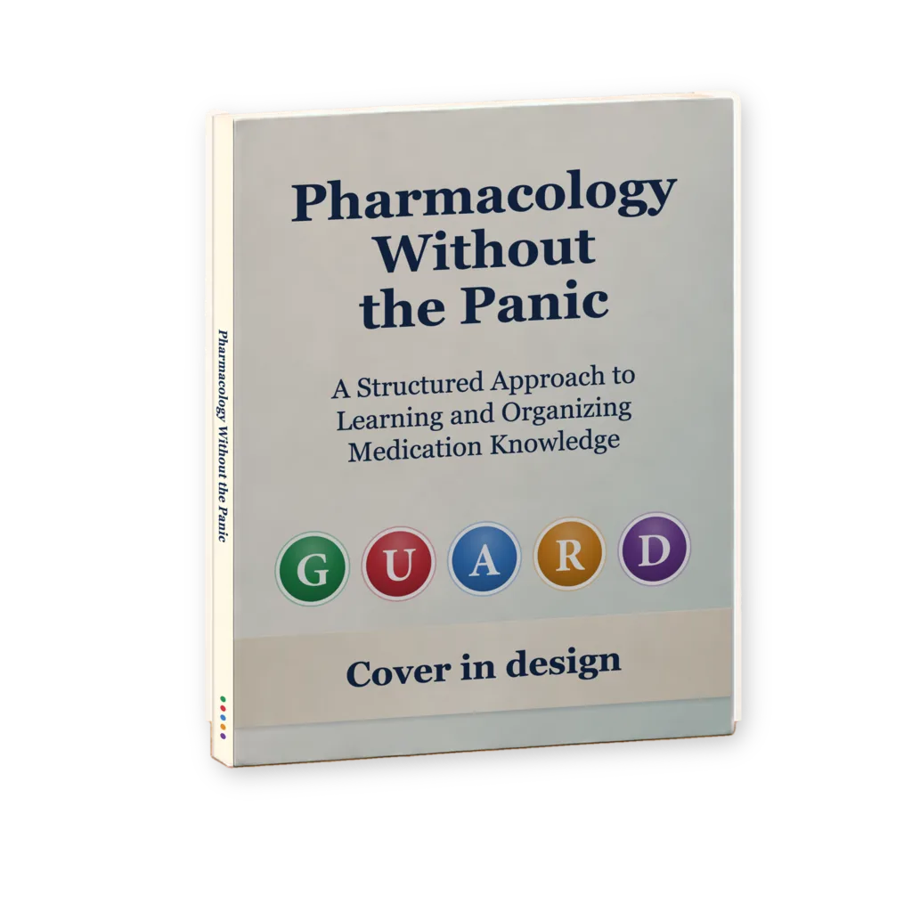 Pharmacology Without the Panic: cover in design
